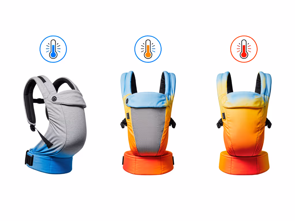 baby carrier heat retention comparison chart