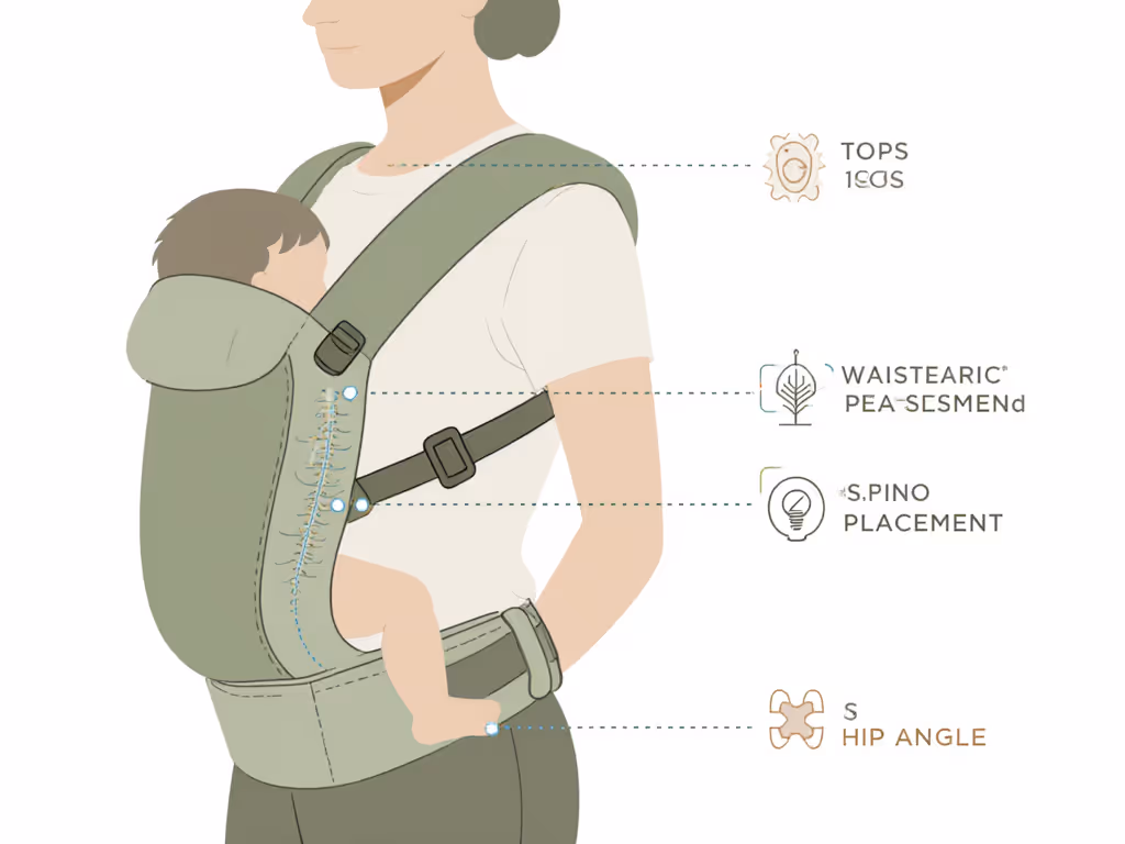 ergonomic baby carrier positioning guide