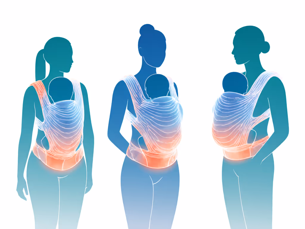 heat mapping of baby carrier on diverse body types