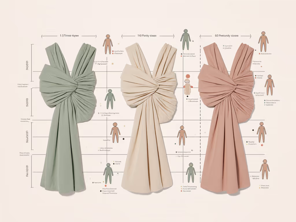 baby wrap comparison sizing chart